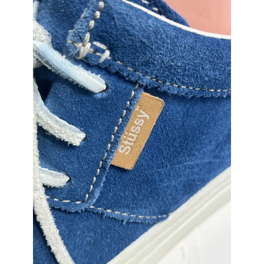 Stussy‎ x Timberland Blue Suede Boat Shoe Mens Size 10.5 US Lace Moc Rare
